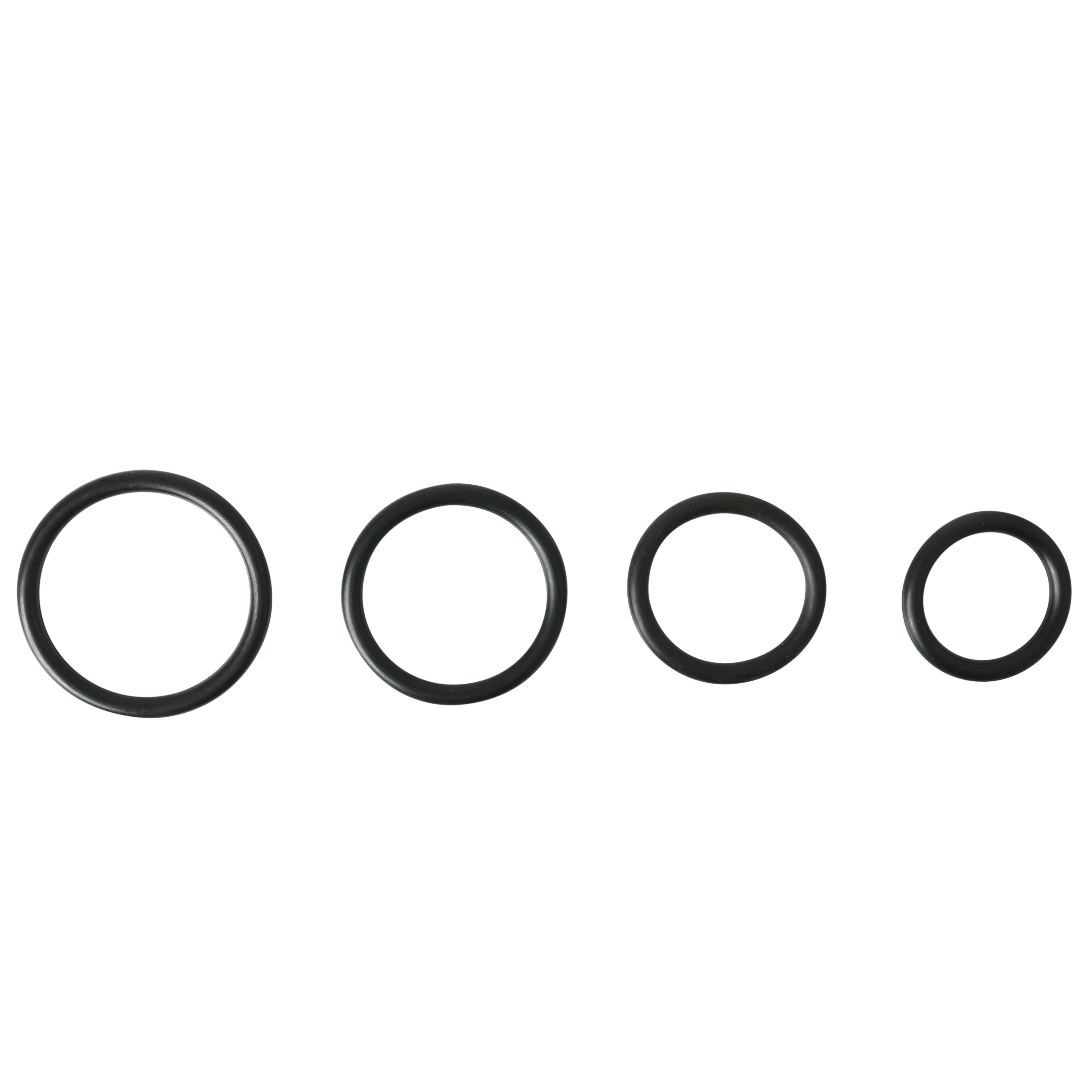 Sportsheets Rubber O-Rings 4 Pack – Versatile Strap-On Harness Accessories Black > Cock Ring > Sets