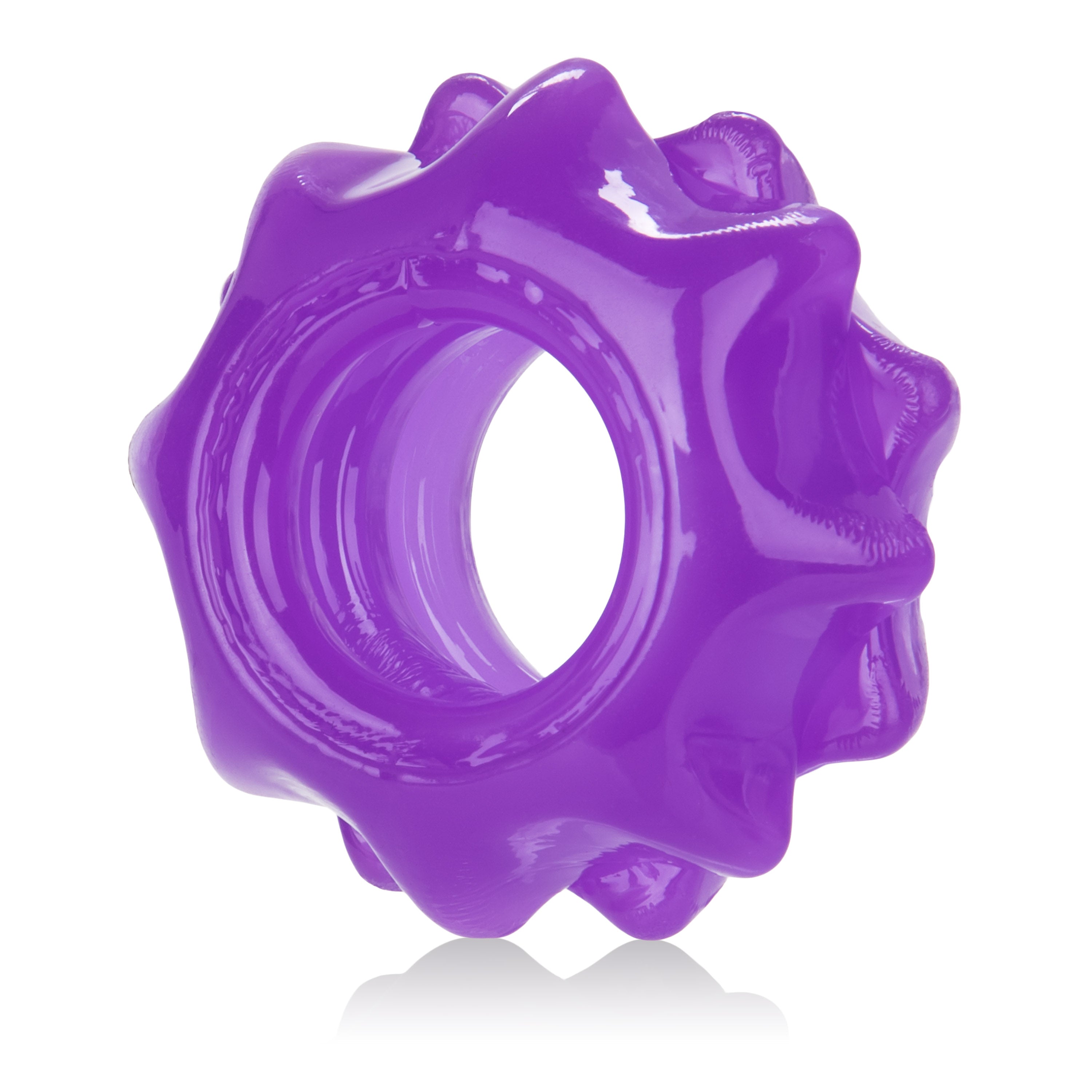 Reversible Ring Set Purple 3-Piece Stretchy Erection Enhancers with Textured Ridges and Grooves COCK RING Set
