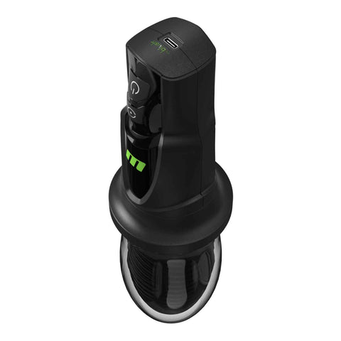 M For Men 3rd Base Oral Stroker Black Ergonomic Handle Adult Intimacy Toy Strokers - Auto