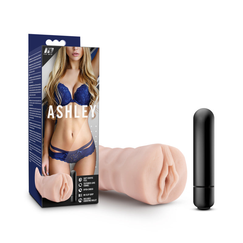 M for Men Ashley Vanilla Soft Vibrating Masturbator > Sex Toys For Men > Masturbators > Vibrating Main image