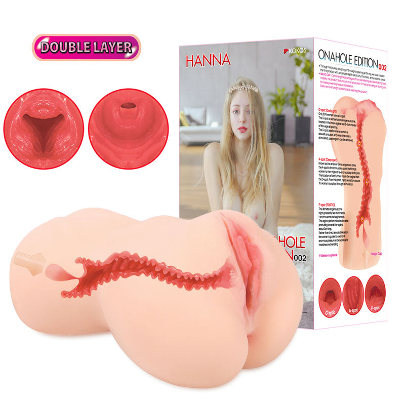 Kokos Hanna Onahole – Dual Layer Vagina Stroker Flesh > Sex Toys For Men > Masturbators > Manual