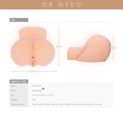 Kokos Real Hip Oknyeo Doggy Style Masturbator Strokers - Onahole