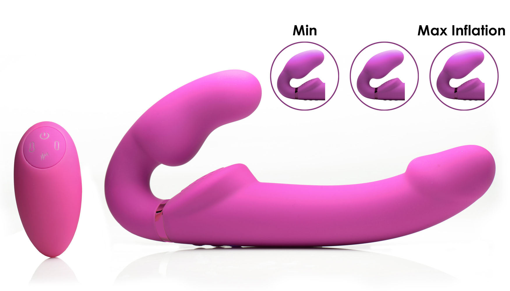 Worlds First Remote Control Inflatable Ergo-Fit Strapless Strap-On – Remote-Controlled Strapless Strap-On (9.5) > Dildos > Strapless Strap Ons