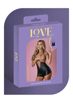 Exposed Lingerie Matte Onyx Cupless Open Back Romper in Size S/M