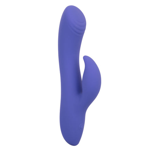 CalExotics Connect Dual Stimulator Purple Silicone Rechargeable Waterproof 9 Function Vibrations 40 Minutes Runtime VIBRATORS-RABBIT