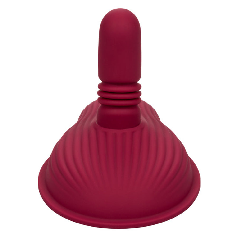 Dual Rider Remote Control Thrust and Grind Waterproof Silicone Massager in Burgundy > Vibrators > Vibrating Pads