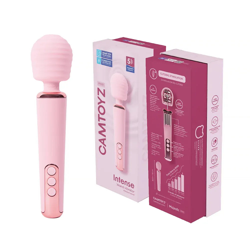 Intense Camtoyz Wand Vibrator – App-Controlled Powerful Wand Vibrator Pink > Sex Toys > Massage Wands Main image