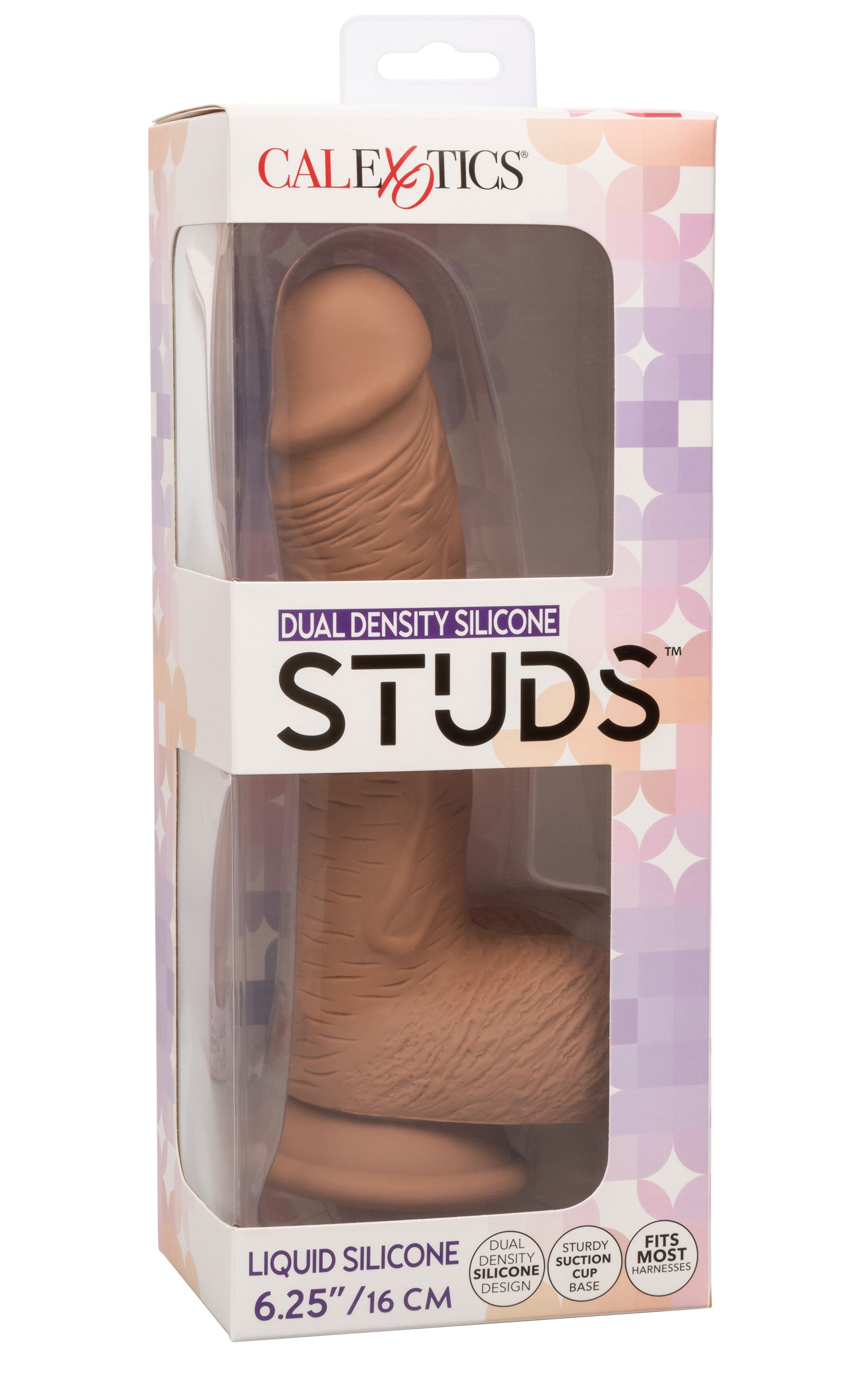 Dual Density Silicone Studs 6.25 Inch Brown > Dildos > Realistic Dildos