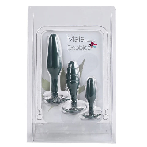 Maia Doobies Novelty Hemp Butt Plugs Set of Three Sizes > Anal Range > Butt Plug Kits