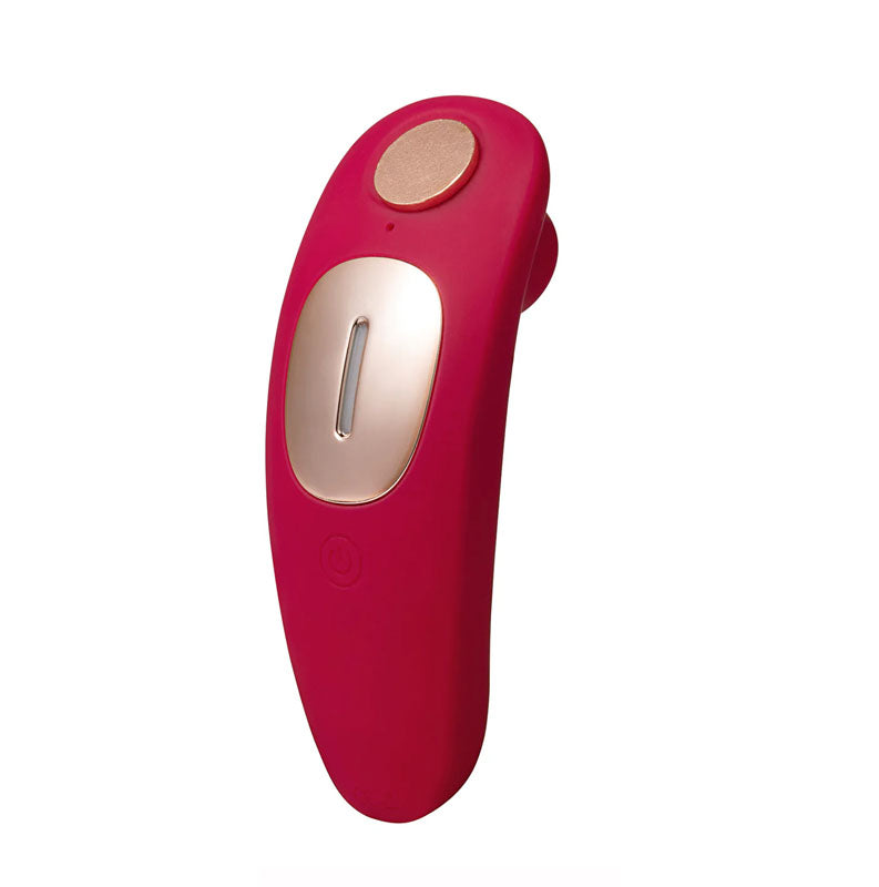Maia Remi - USB Rechargeable Panty Vibe with Suction Red Panty Vibrators
