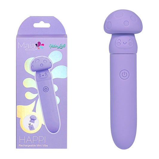 Maia HAPPI - 11.1 cm USB Rechargeable Bullet Purple BULLETS & EGGS