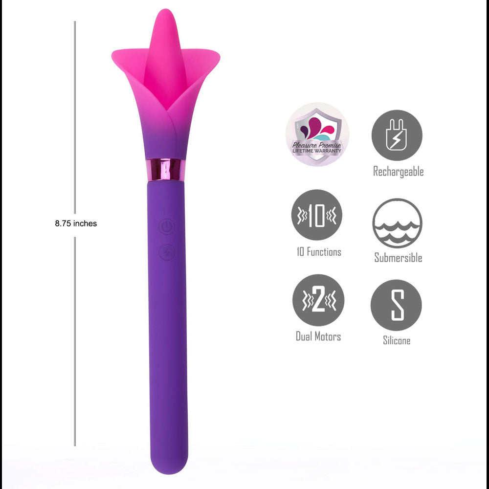 Maia Vala (Pink) – USB Rechargeable Silicone Flower Vibrator 22.2 cm > Vibrators > Ladies > Clitoral Vibrators and Stimulators