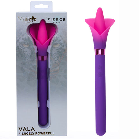 Maia Vala (Pink) – USB Rechargeable Silicone Flower Vibrator Purple VIBRATORS