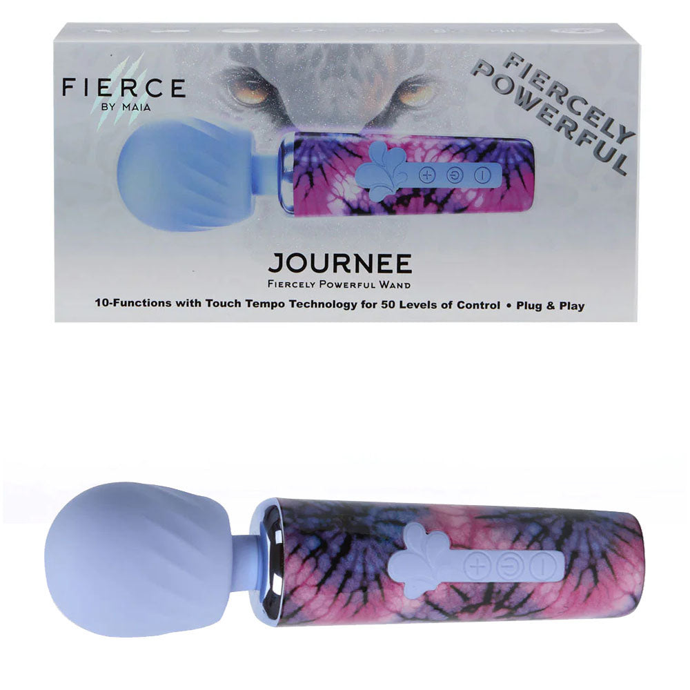 Maia Journee (Tie-Dye) – USB Rechargeable Silicone Wand Purple Electric Massager