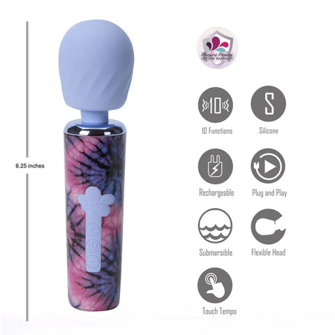 Maia Journee (Tie-Dye) – USB Rechargeable Silicone Wand Electric Massager