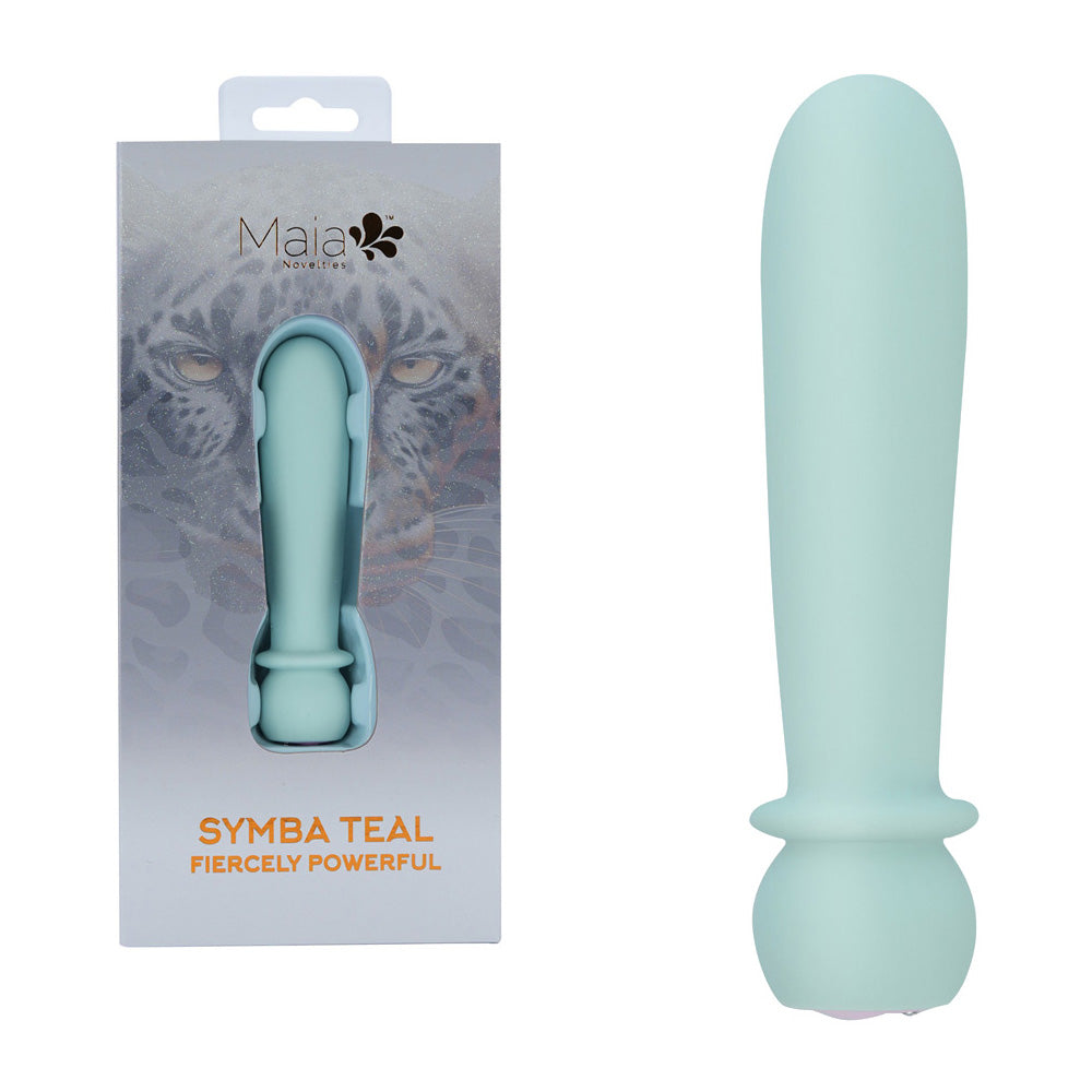 Maia Novelties Symba – USB Rechargeable Powerful Bullet Vibrator 10.8 cm Teal > Vibrators > Mini Vibrators