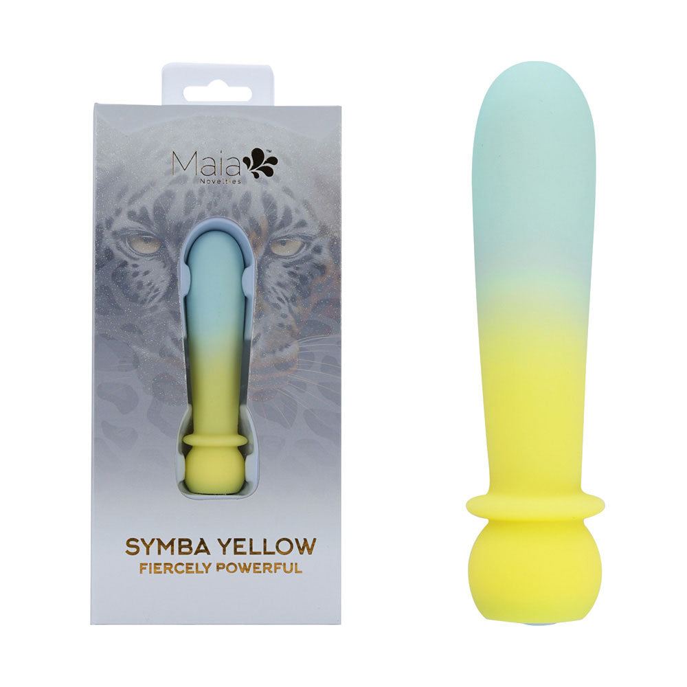 Maia Symba – USB Rechargeable 10.8 cm Powerful Bullet Vibrator Yellow > Vibrators > Mini Vibrators