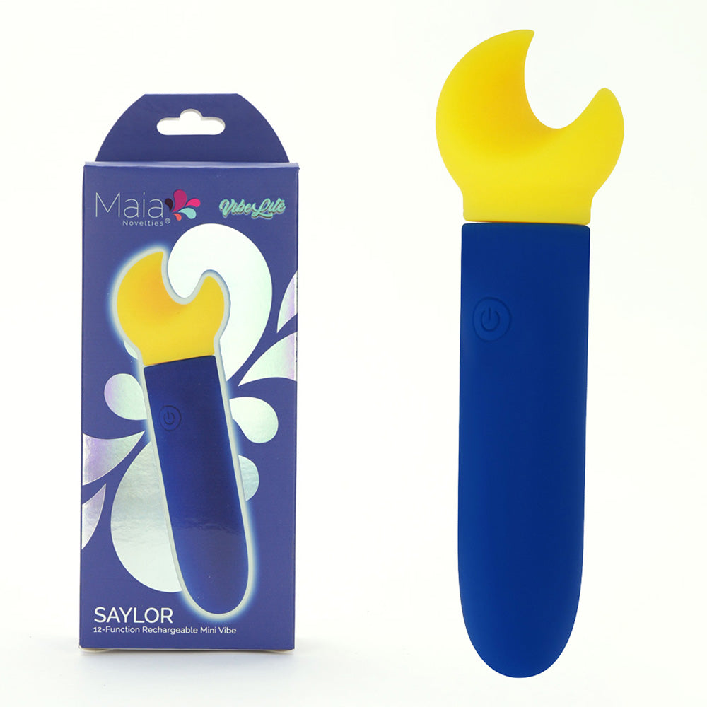 Maia Saylor – USB Rechargeable 11.1 cm Splashproof Bullet Vibrator Blue > Vibrators > Mini Vibrators