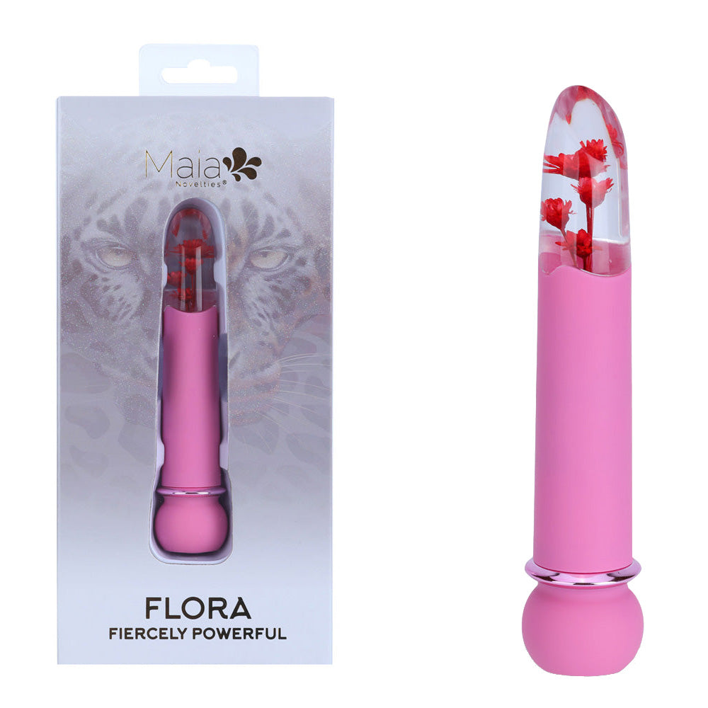 Maia FLORA – 12.7 cm USB Rechargeable Clitoral Vibrator Pink > Vibrators > Mini Vibrators