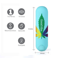 Maia Jessi 420 - Teal 7.6 cm USB Rechargeable Bullet BULLETS & EGGS