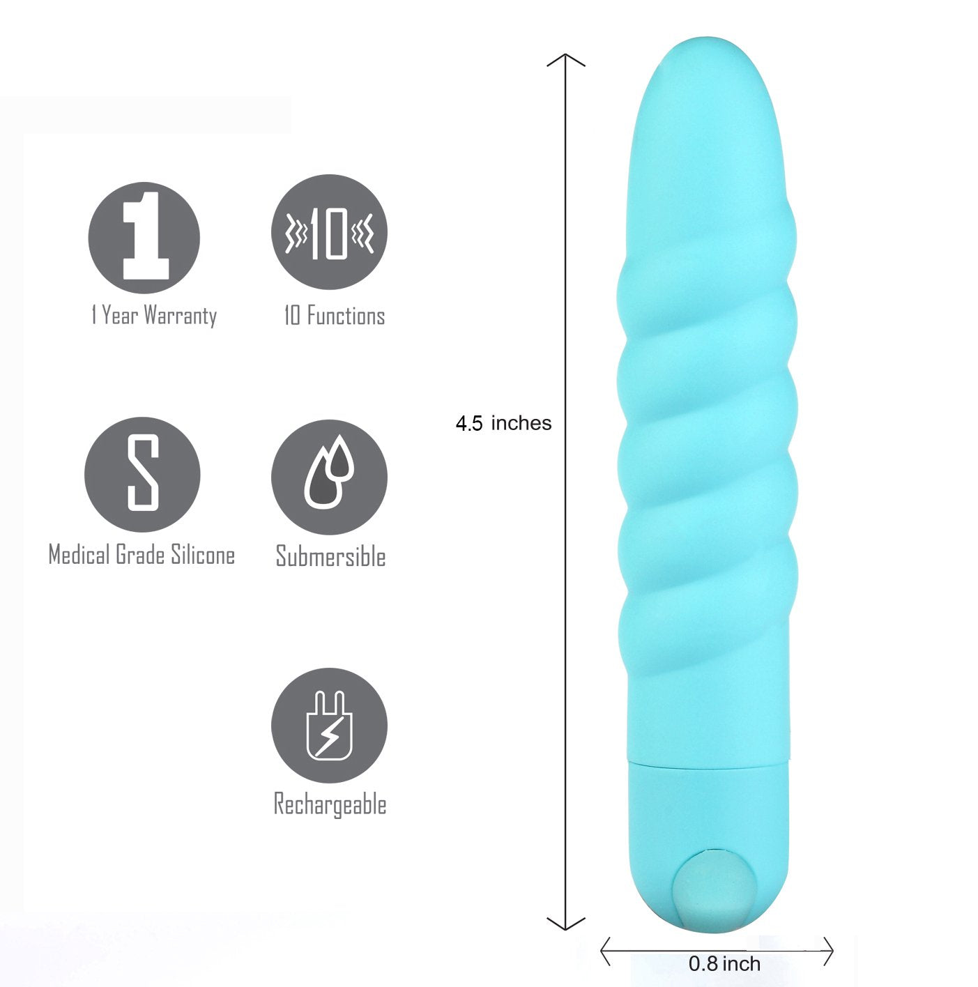 Maia Lola - Teal 11.5 cm USB Rechargeable Vibrator VIBRATORS