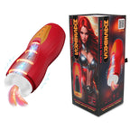 MASTURS Solara – USB Rechargeable Heated Vibrating Thrusting Masturbator Red > Sex Toys For Men > Masturbators > Vibrating