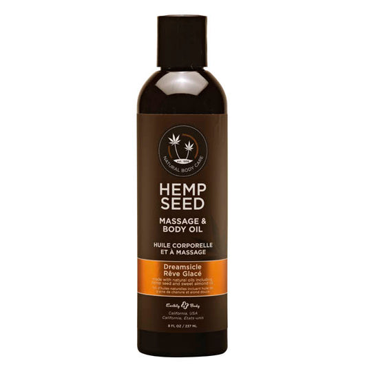 Dreamsicle Hemp Seed Massage & Body Oil - Tangerine & Plum Scented - 237 ml