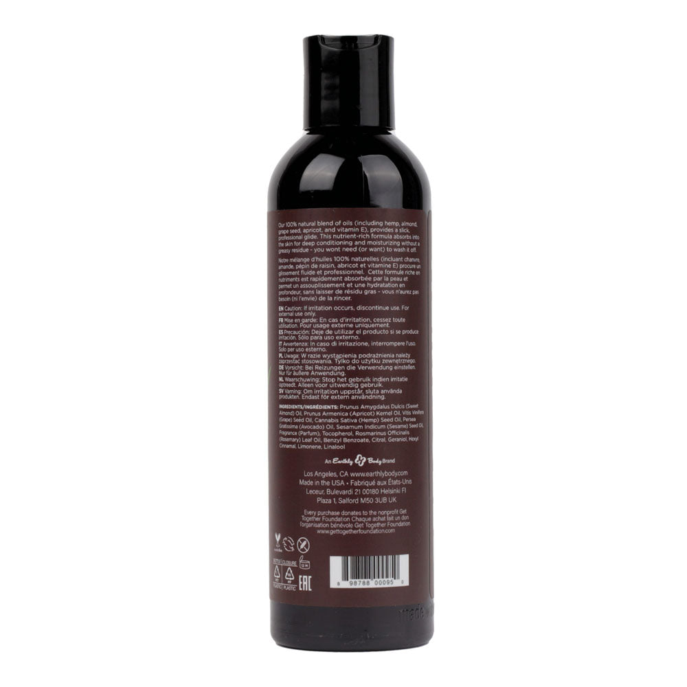 Hemp Seed Massage and Body Oil Naked in the Woods Tea and Ginger Scented 237ml Bottle > Essentials > Massage Oil