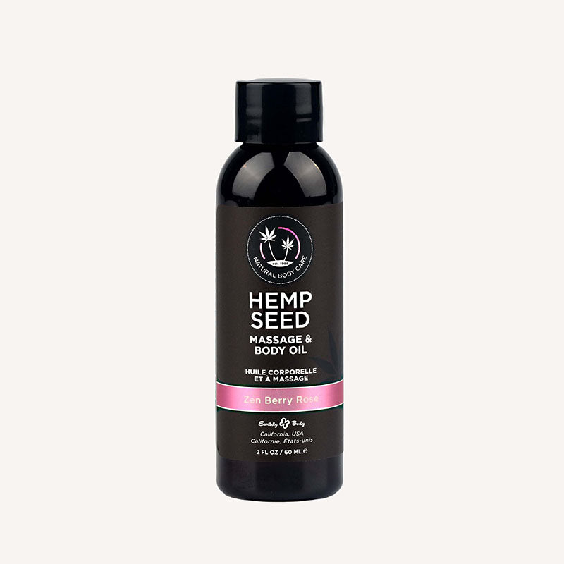 Hemp Seed Massage & Body Oil - Zen Berry Rose 59ml Scented Oil Secondary image