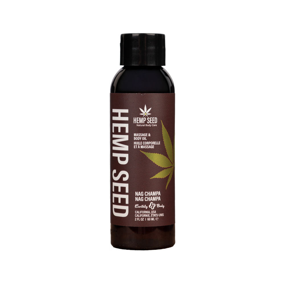 Hemp Seed Nag Champa Scented Massage and Body Oil 59 ml Bottle Default Title > Essentials > Massage Oil