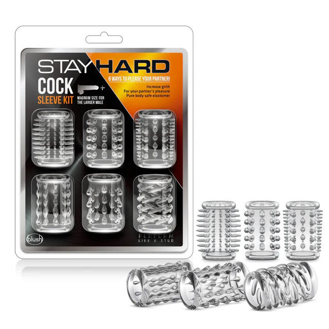 Stay Hard Cock Sleeve Kit Six Pack Penis Sleeves for Enhanced Pleasure and Performance SLEEVES