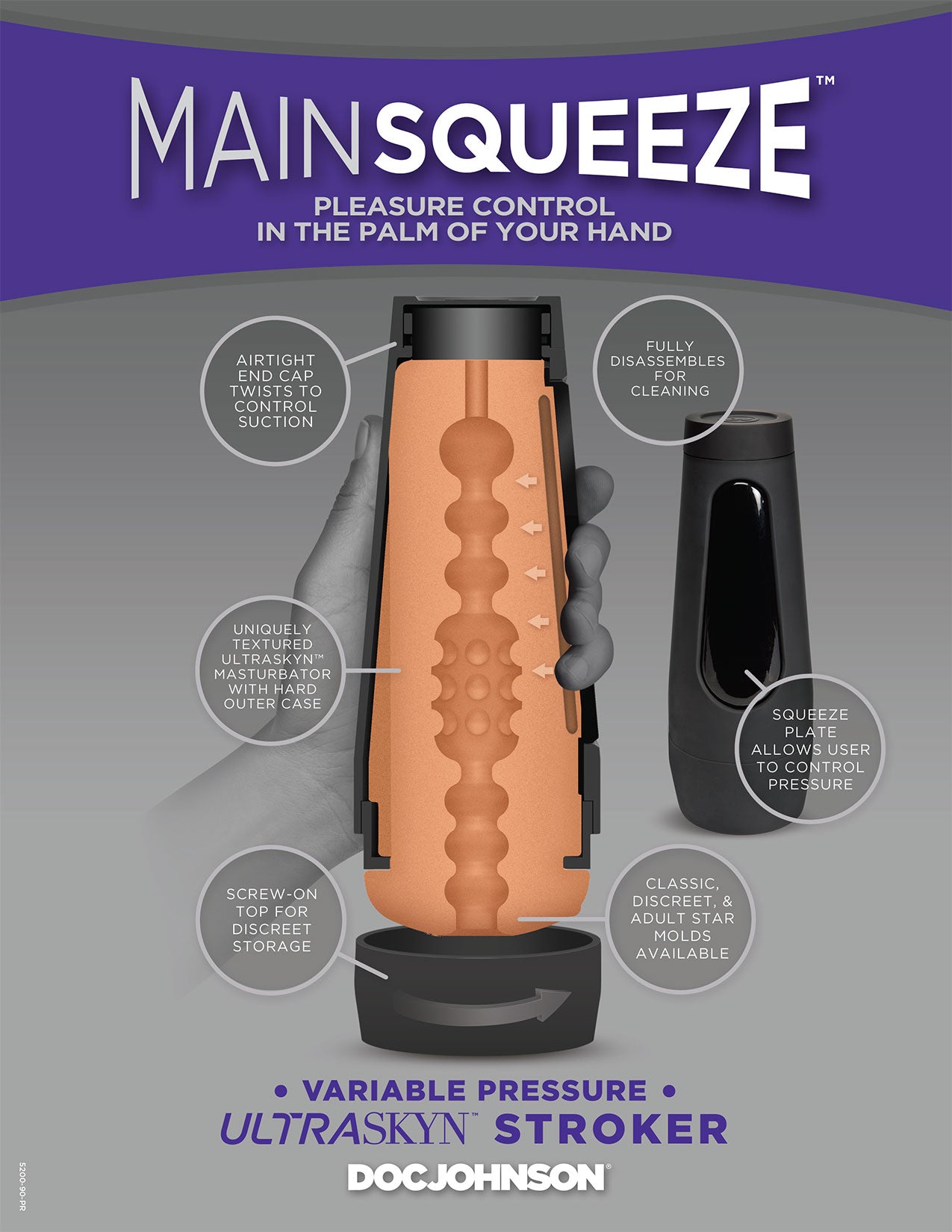 Main Squeeze Girls of Social Media Ms Puiyi Molded ULTRASKYN Masturbator with Variable Pressure and Hard Outer Case > Sex Toys For Men > Masturbators > Pornstar