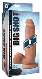Big Shot 8 Inch Vibrating Wireless Silicone Dildo with Balls and Suction Cup Base Default Title > Vibrators > Realistic Vibrators