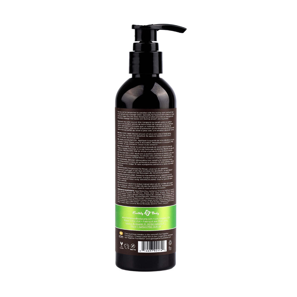 Naked In The Woods Hemp Seed Massage Lotion – 237 ml Scented Lotion Secondary image