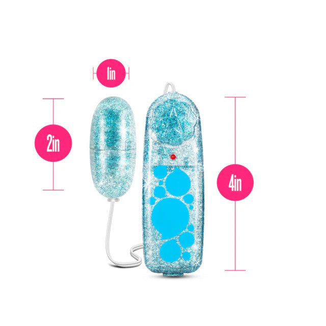 B Yours Glitter Power Bullet Blue 5.5 cm Waterproof Toy BULLETS