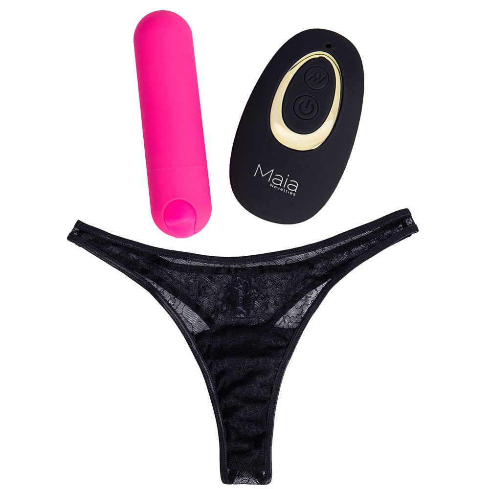 Maia Date Night Panty Vibe - S/M Panty with Rechargeable Bullet Panty Vibrators