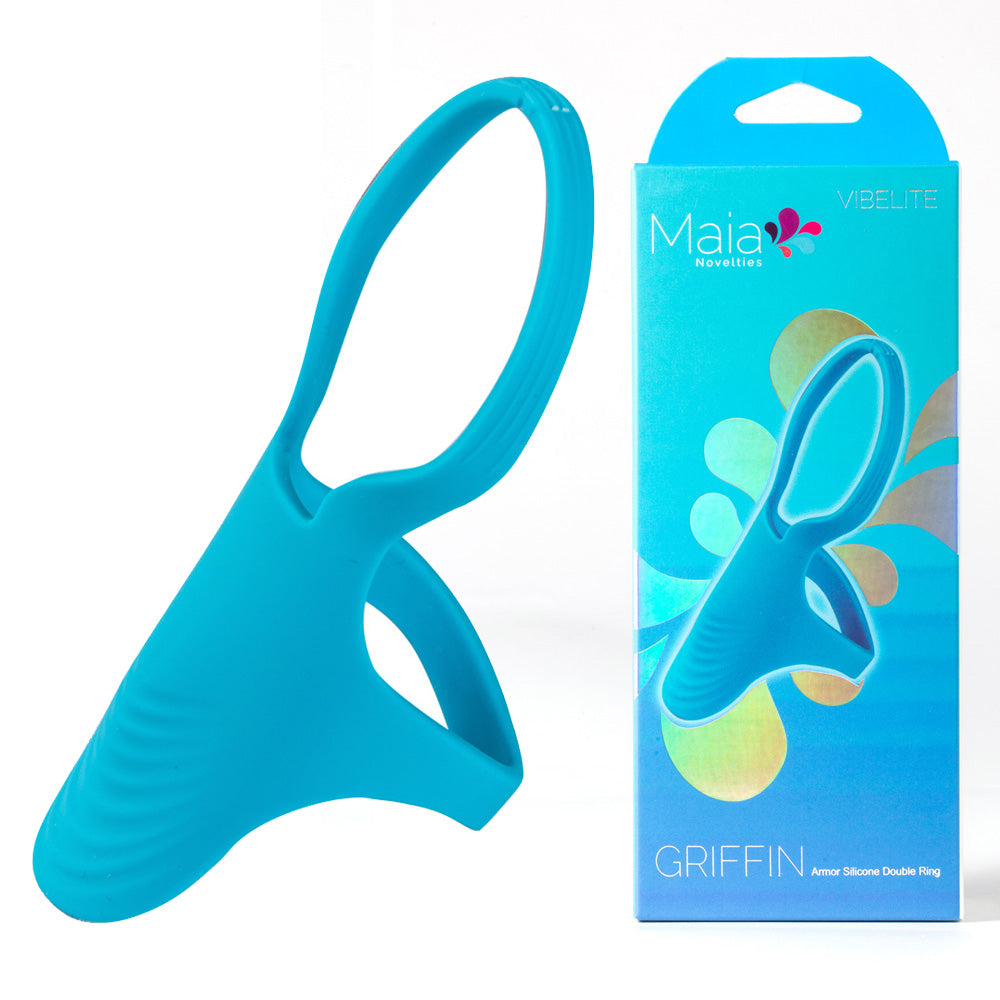 Maia Griffin Blue Silicone Cock Ring > Cock Ring > Sling