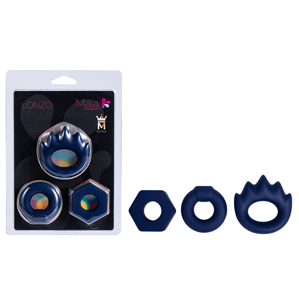 Maia Lonzo Silicone Cock Rings Set of 3 > Cock Ring > Sets Main image