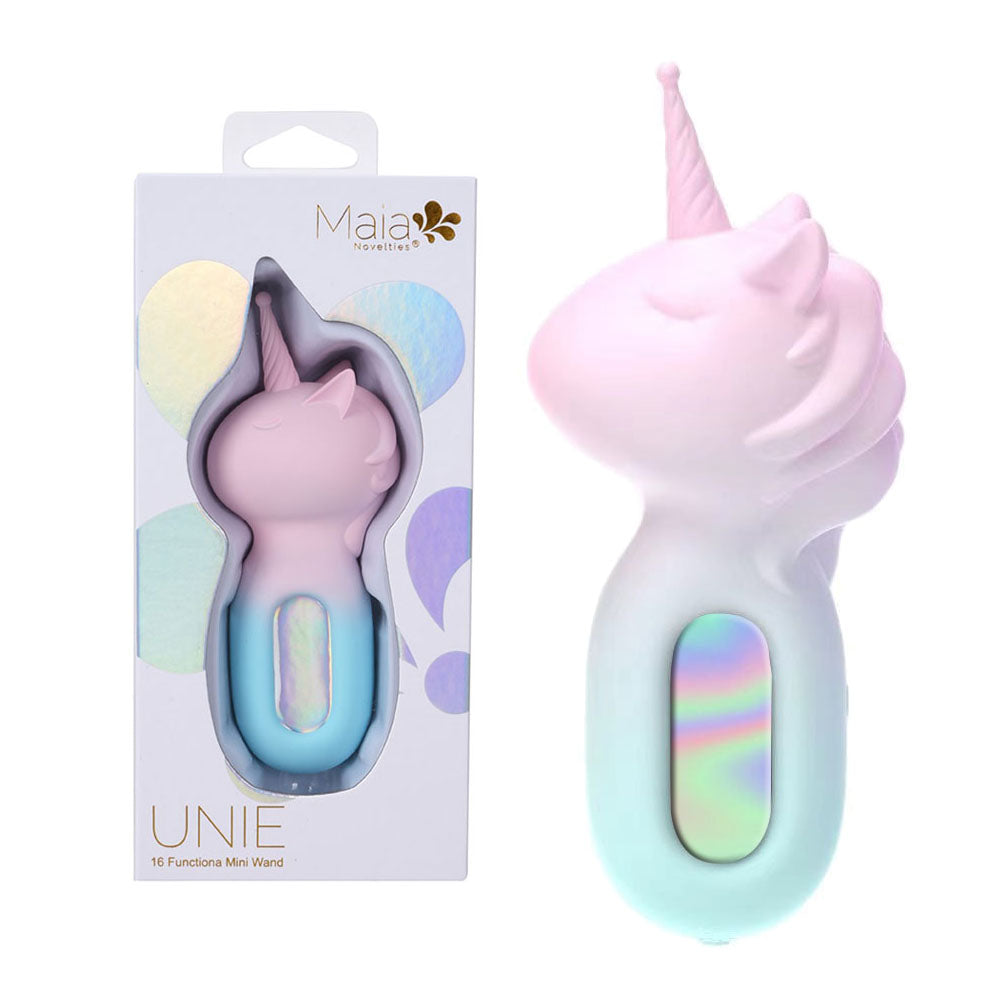 Maia Unie Pink Blue Unicorn Wand > Vibrators > Ladies > Clitoral Vibrators and Stimulators Main image