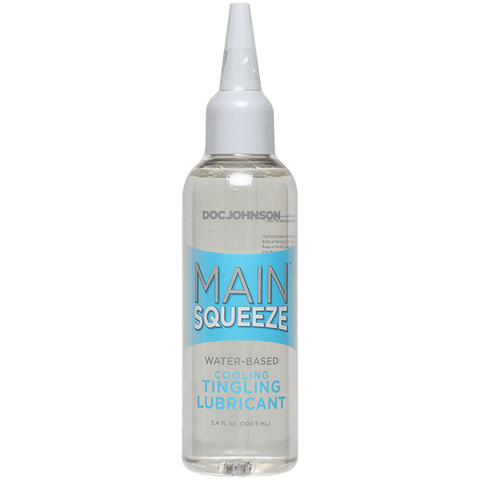 Main Squeeze Cooling Tingling Lubricant Water-Based 3.4 Fl Oz Water Based Lube