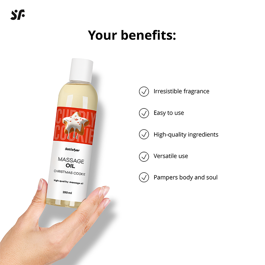 Satisfyer Massage Oil (Christmas Cookie) – Nourishing Massage Oil 250ml > Essentials > Massage Oil