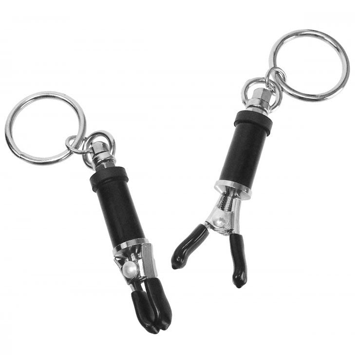 Master Series Bondage Ring Barrel Nipple Clamps – Adjustable Nipple Clamps Secondary image