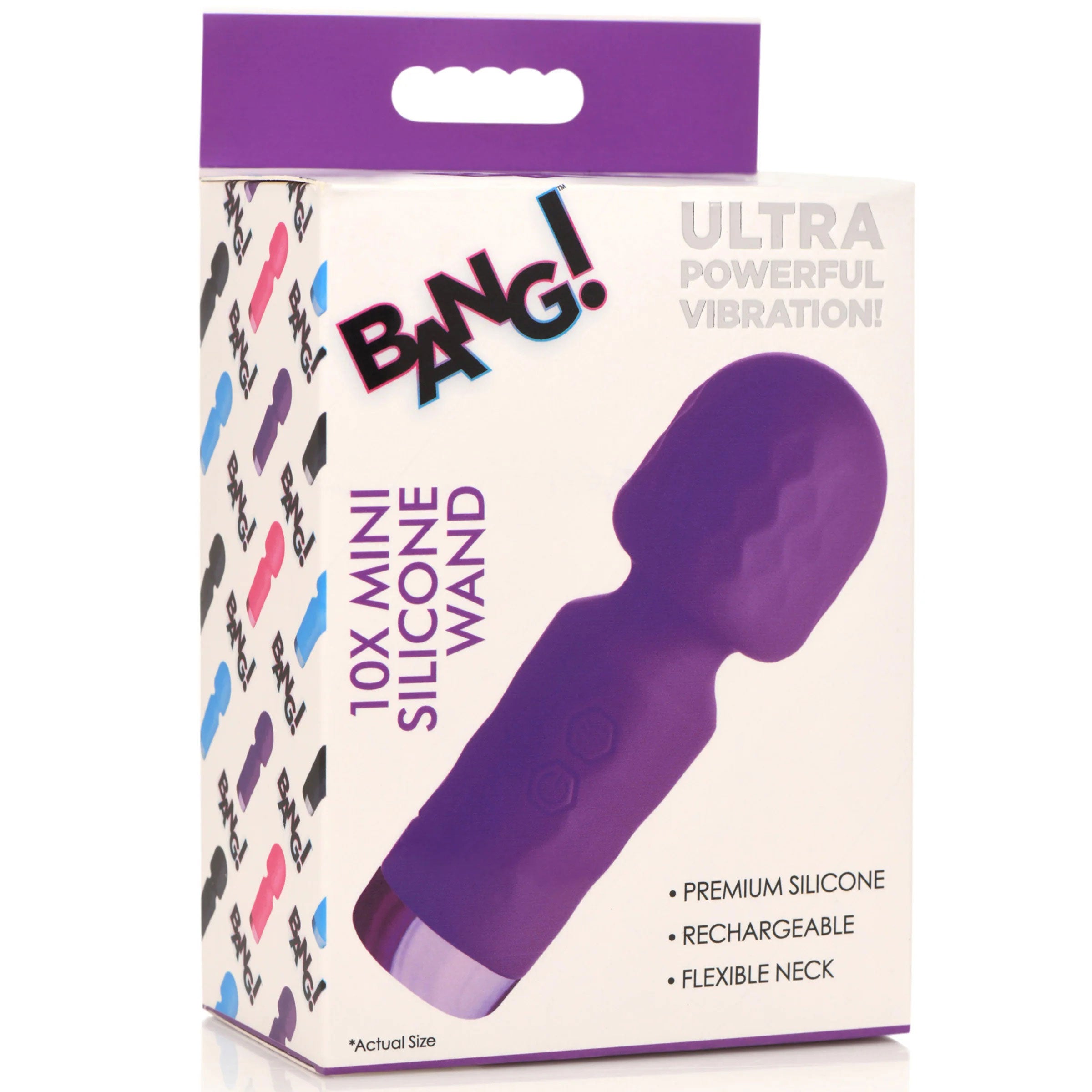 Bang 10X Mini Silicone Wand in Purple > Sex Toys For Ladies > Wand Massagers and Attachments