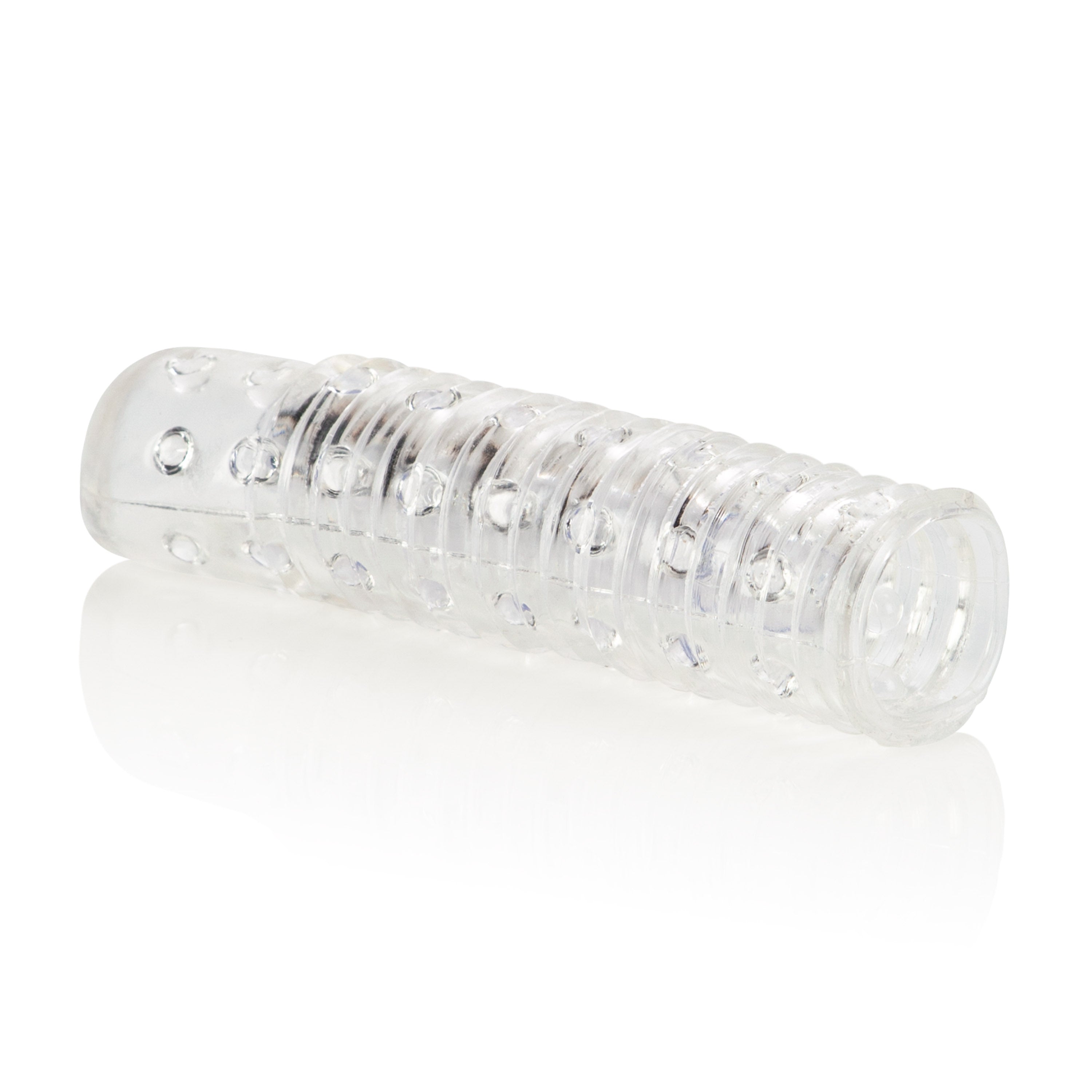 Reversible Sleeve Clear Textured Soft Stretchy TPR Sleeve for Enhanced Sensual Pleasure SLEEVES