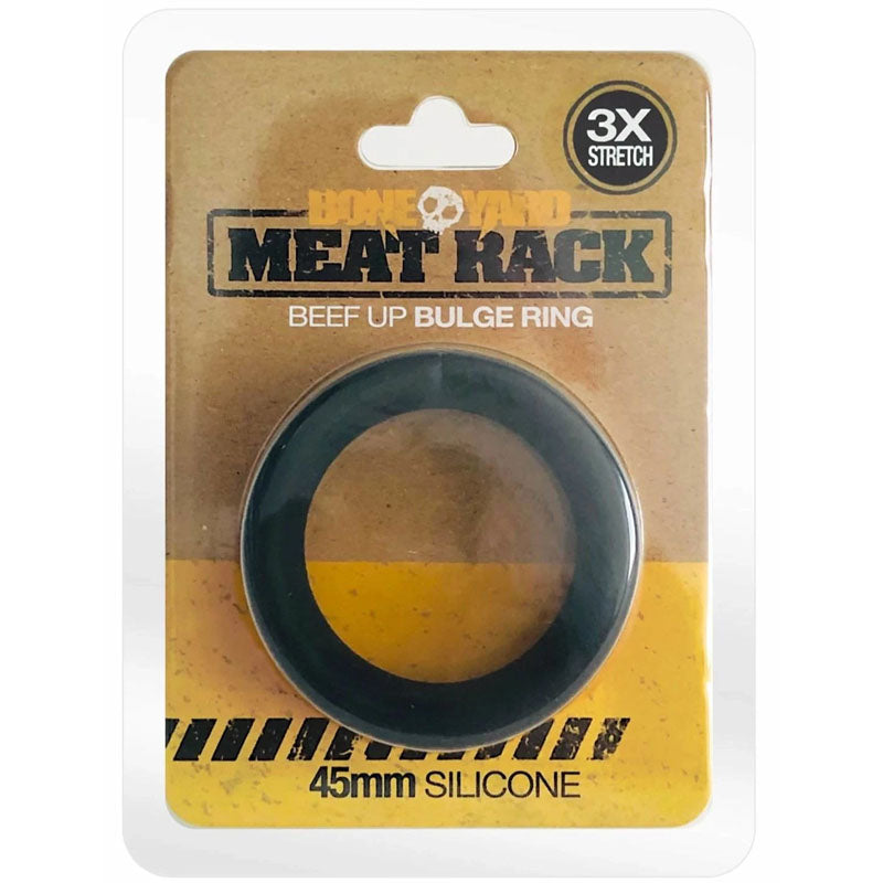 Meat Rack Cock Ring Black 44mm Inner Diameter with 3x Stretch > Cock Ring > Single Main image