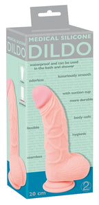 Medical Silicone 8 Inch Curved Dildo Flesh > Dildos > Realistic Dildos