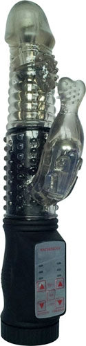 Mermaid Rabbit Vibrator Black 12 Inch VIBRATORS-RABBIT