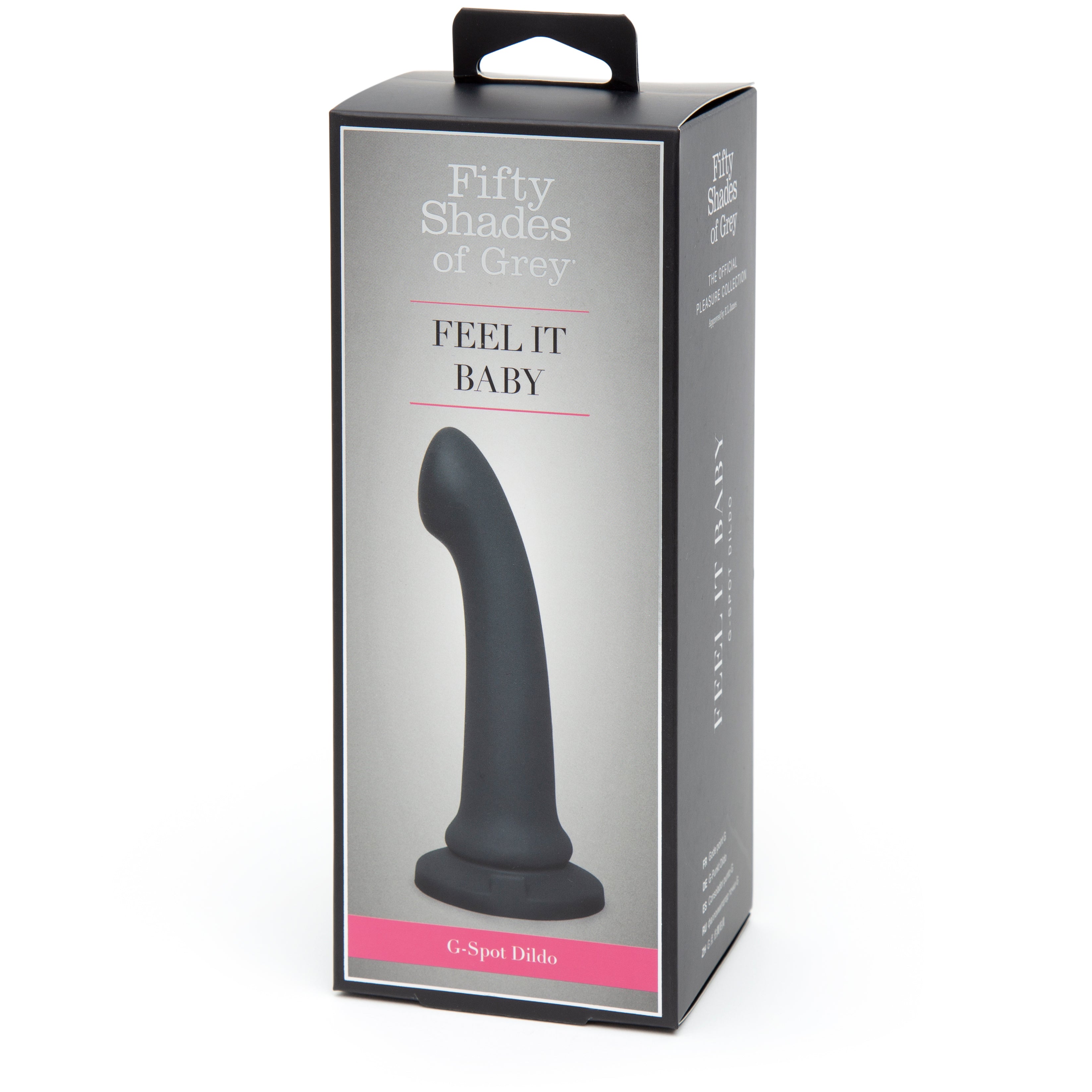 Fifty Shades of Grey Feel It Baby Black G-Spot Dildo Slimline Silicone 100% Waterproof with Suction Cup Base DONGS