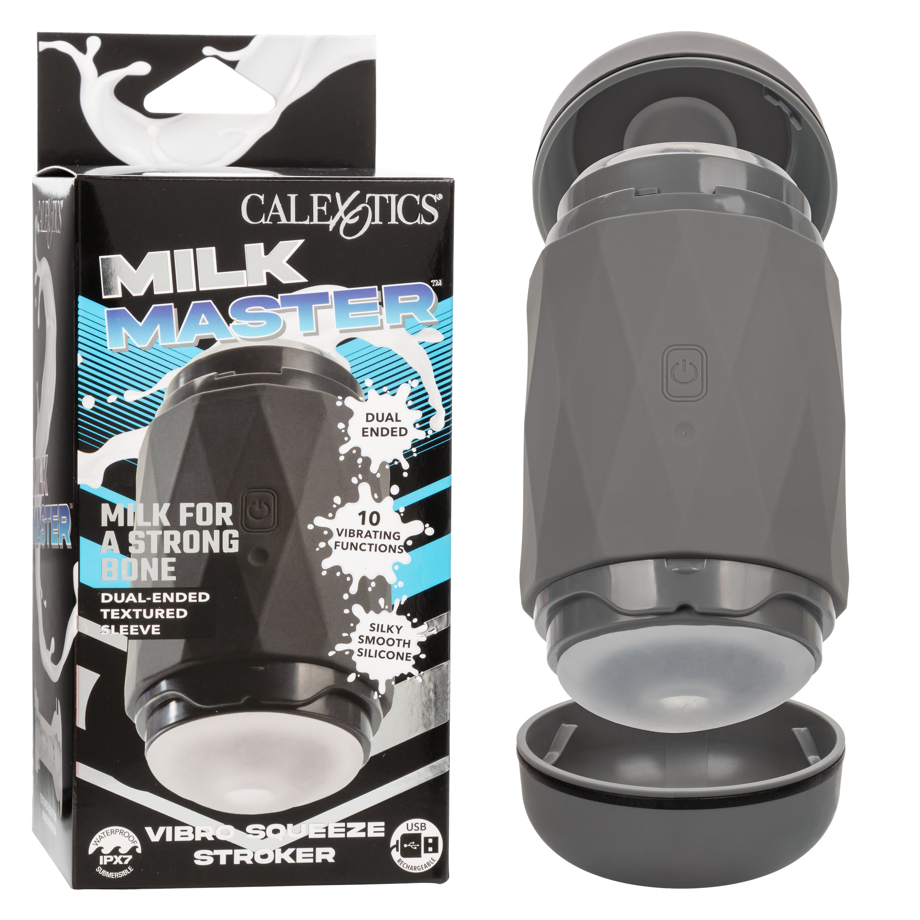Milk Master Vibro Squeeze Stroker - Adult Male Pleasure Toy Strokers - Auto