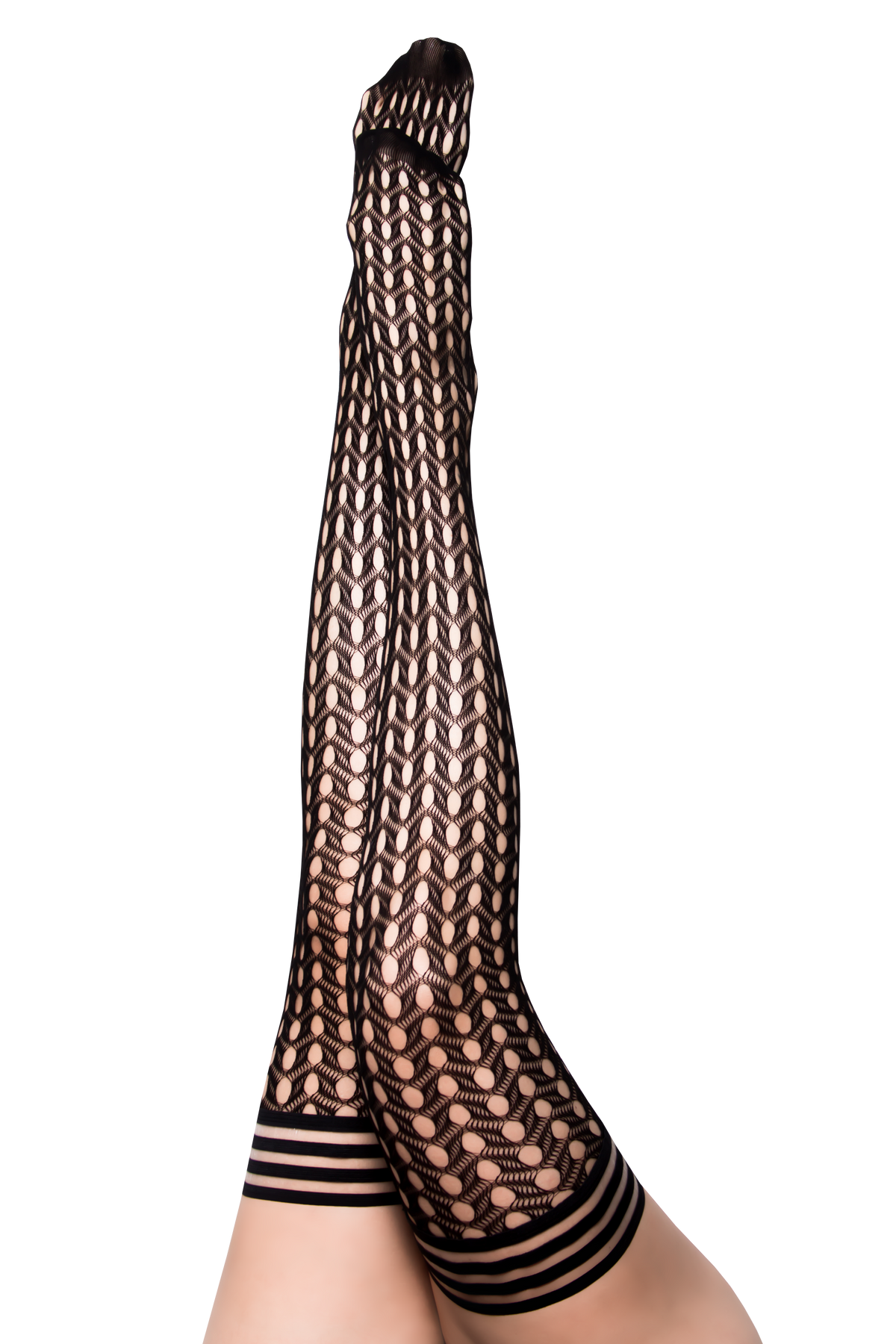 Kixies Mimi Black Circle Fishnet Thigh Highs > Clothes > Hosiery > Stockings